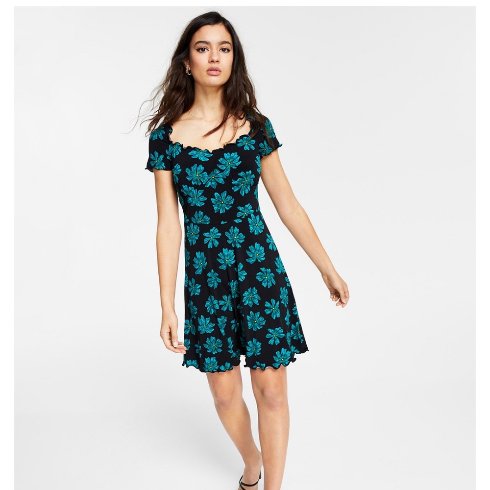 - Bar III sweetheart neck jersey dress